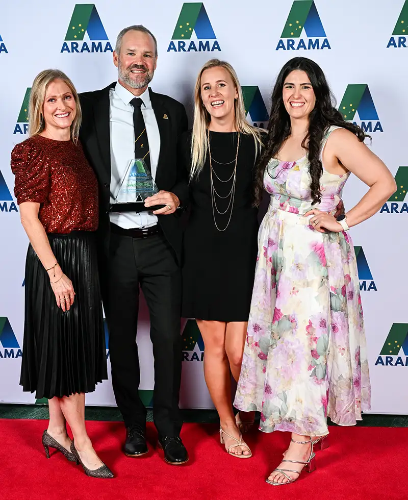 Holmans Team receiving ARAMA award.